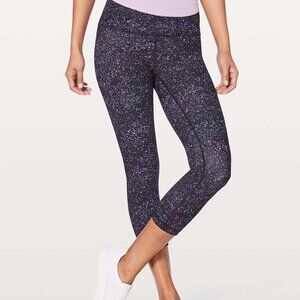 RARE Lululemon Wunder Under Crop High Rise Multi Color Size 4
